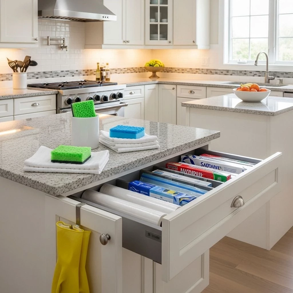 آشپزخانه مرتب و بهداشتی | راهنمای نظم، خانه‌داری و محصولات کاربردی